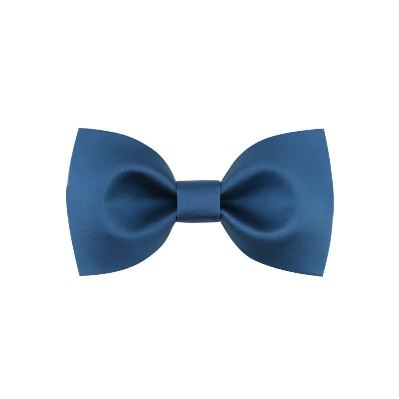 Pajarita clásica sencilla de color liso para boda para hombre
