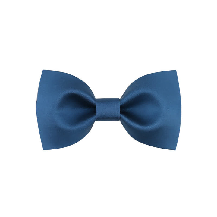 Pajarita clásica sencilla de color liso para boda para hombre
