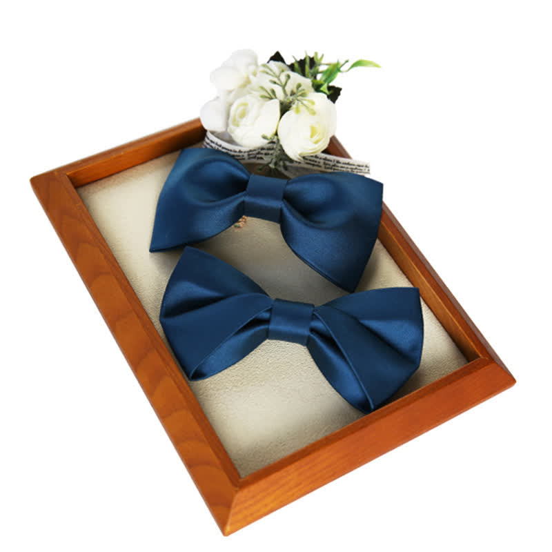 Pajarita clásica sencilla de color liso para boda para hombre