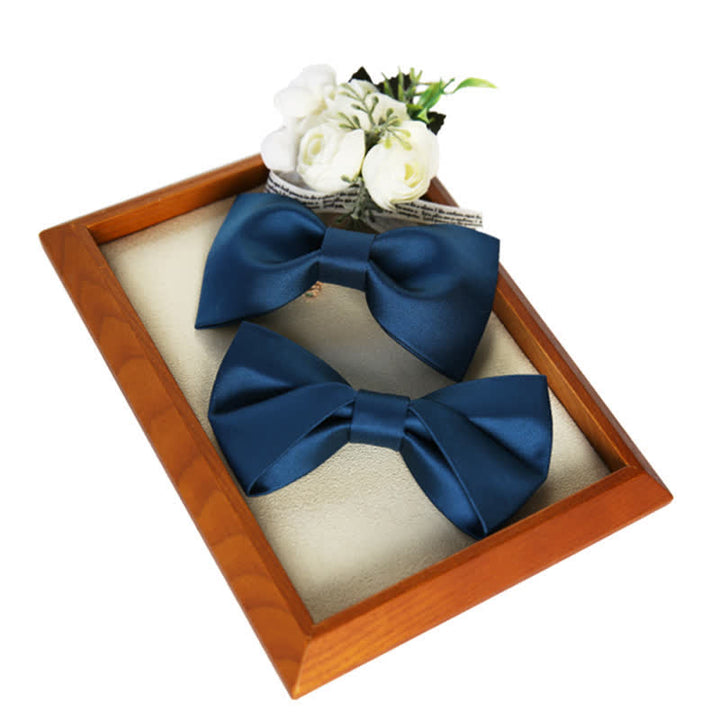 Pajarita clásica sencilla de color liso para boda para hombre