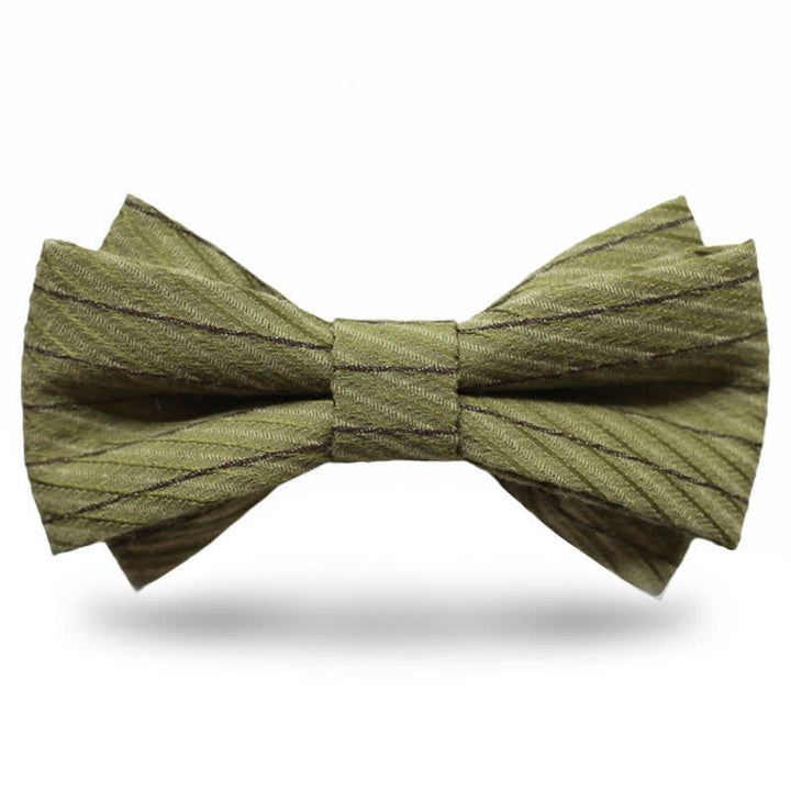 Pajarita de boda de sarga de la serie verde para hombre