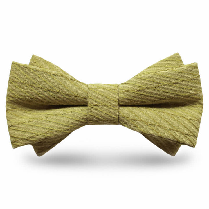 Pajarita de boda de sarga de la serie verde para hombre