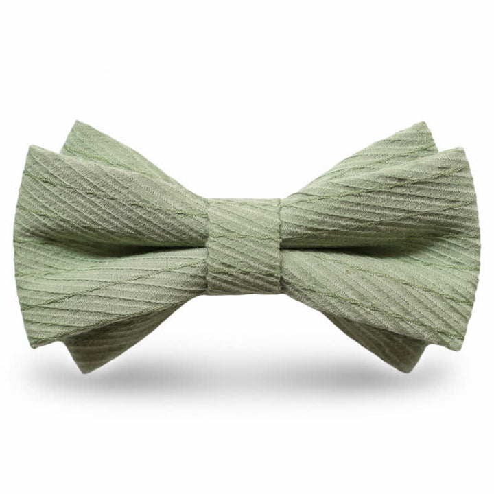Pajarita de boda de sarga de la serie verde para hombre