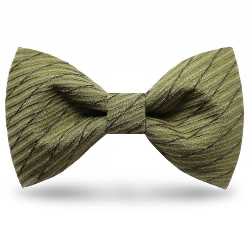 Pajarita de boda de sarga de la serie verde para hombre