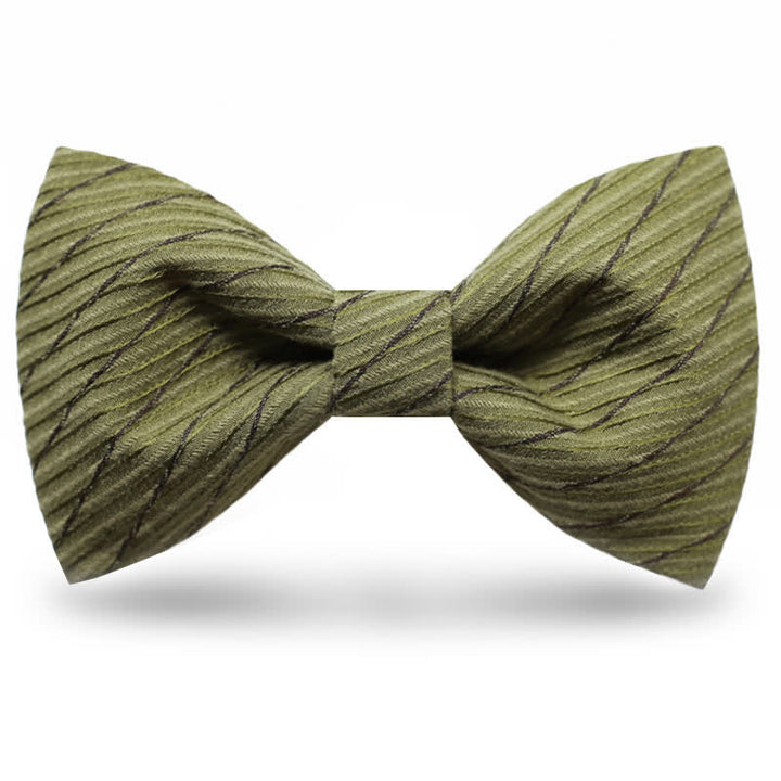 Pajarita de boda de sarga de la serie verde para hombre