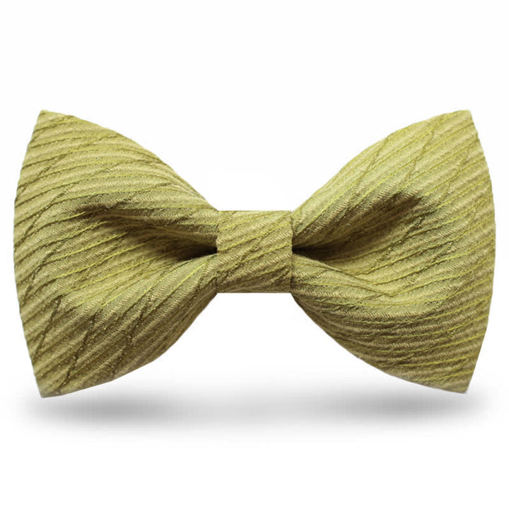 Pajarita de boda de sarga de la serie verde para hombre