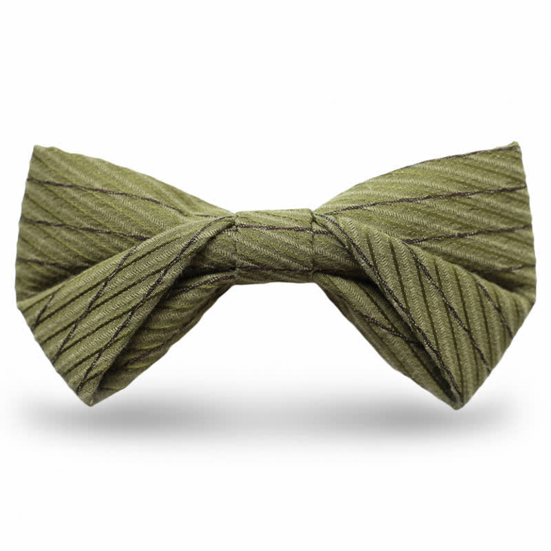 Pajarita de boda de sarga de la serie verde para hombre