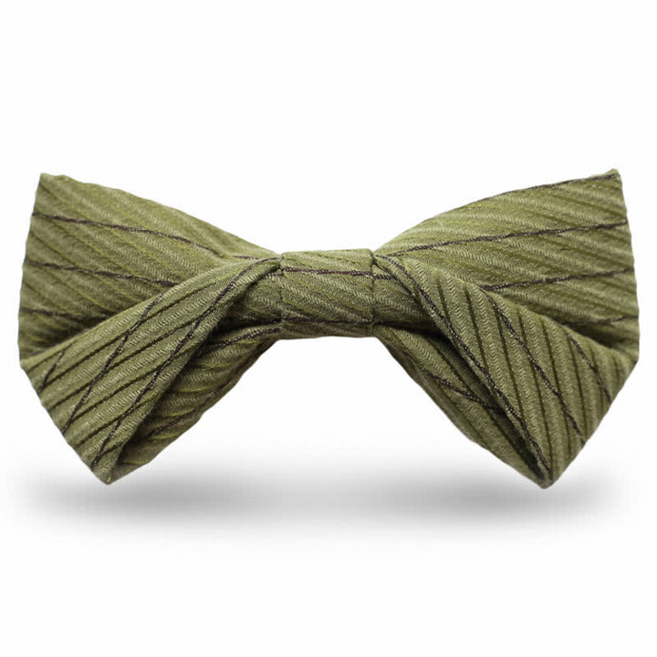 Pajarita de boda de sarga de la serie verde para hombre