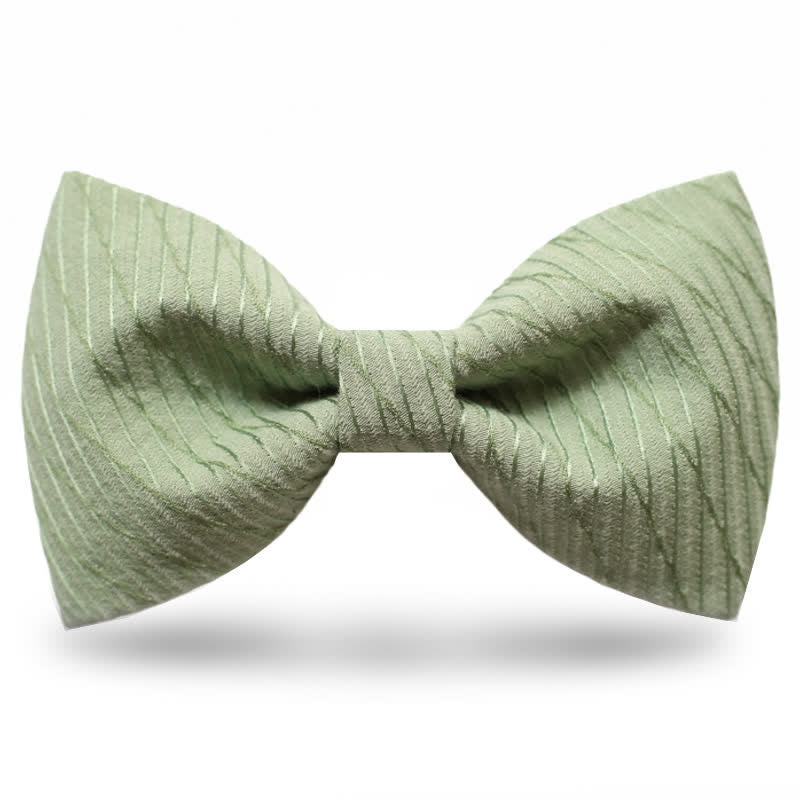 Pajarita de boda de sarga de la serie verde para hombre