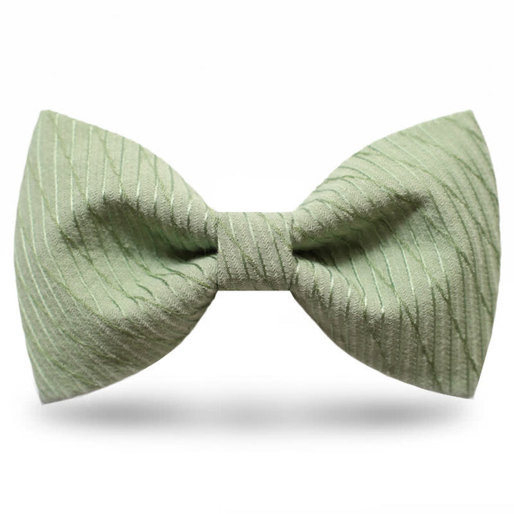Pajarita de boda de sarga de la serie verde para hombre