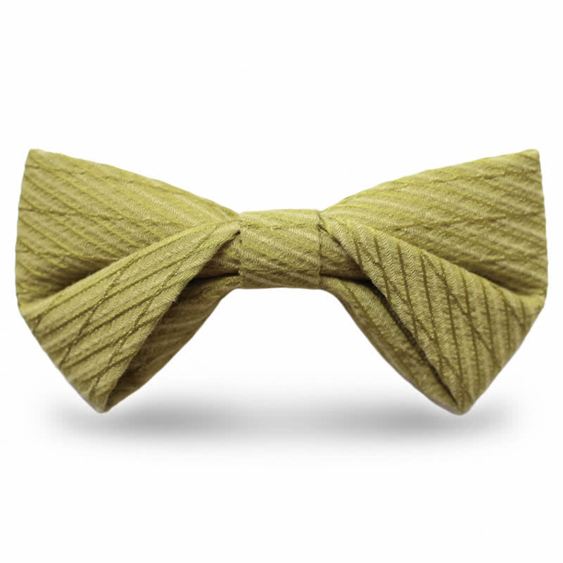 Pajarita de boda de sarga de la serie verde para hombre