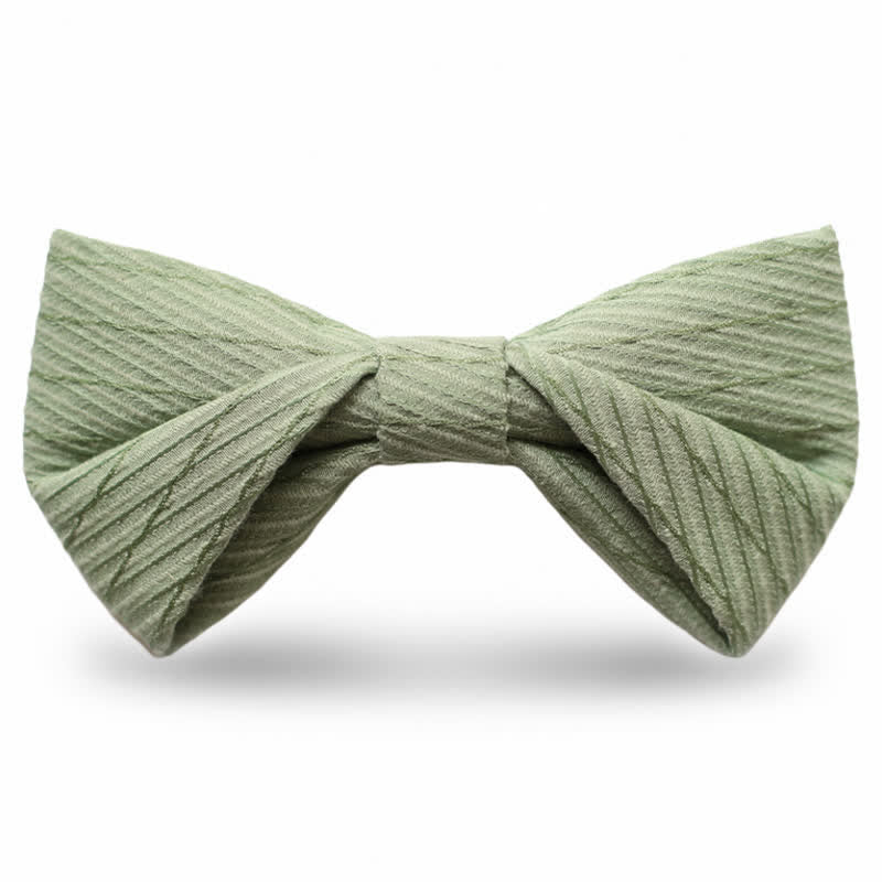 Pajarita de boda de sarga de la serie verde para hombre