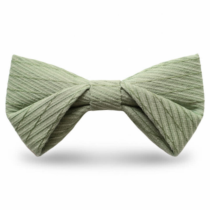 Pajarita de boda de sarga de la serie verde para hombre