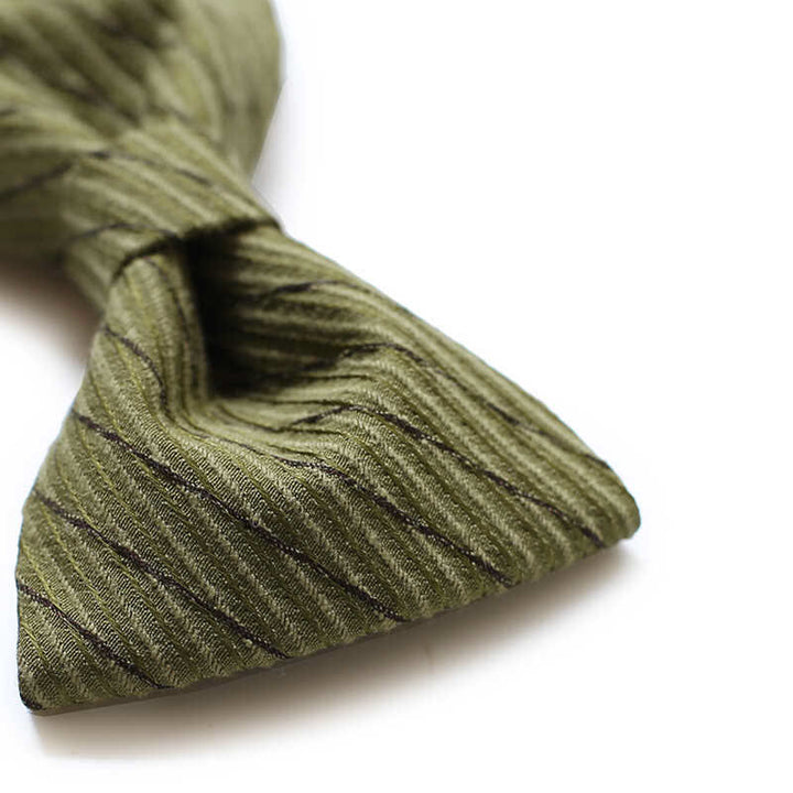 Pajarita de boda de sarga de la serie verde para hombre