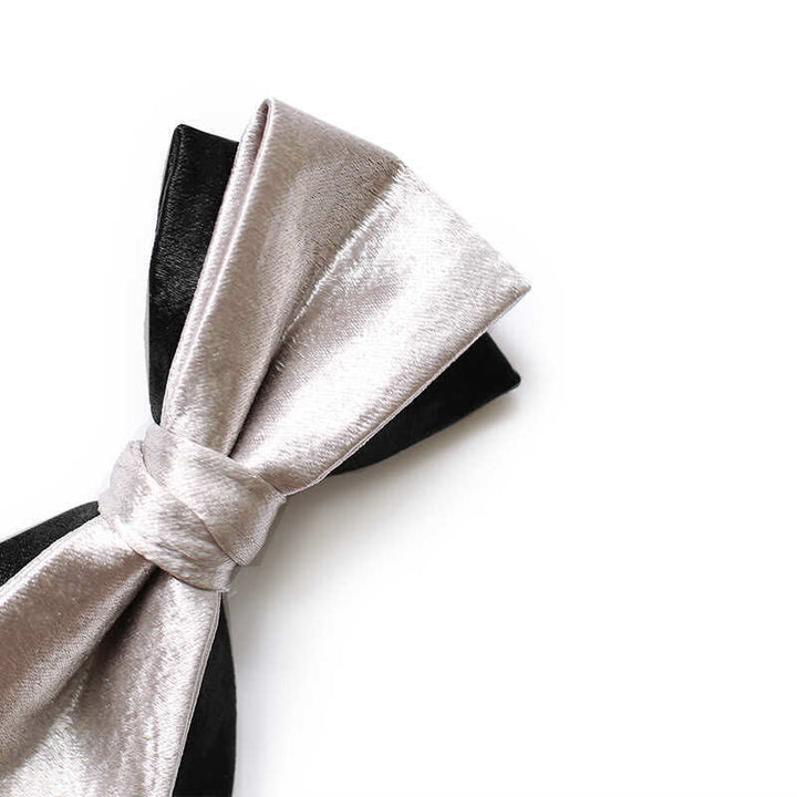 Pajarita negra de doble capa Gainsboro para hombre