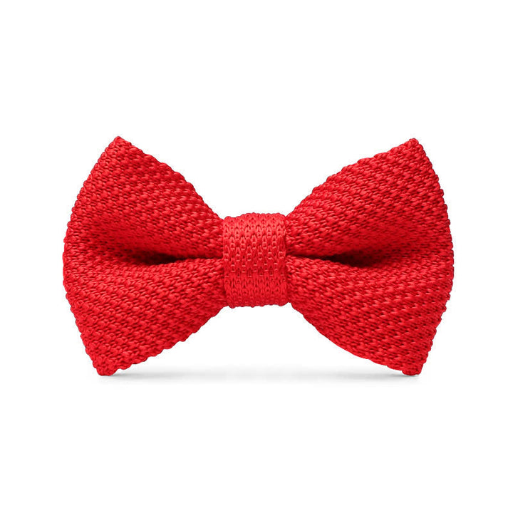 Pajarita de novio de punto de color liso y sencilla para hombre