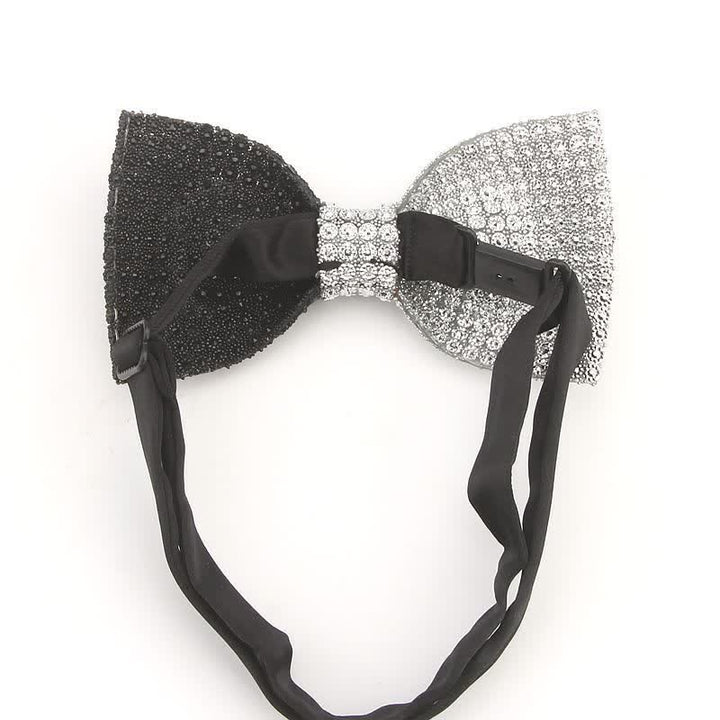 Pajarita de resina con bloques de diamantes de imitación de colores brillantes para hombre