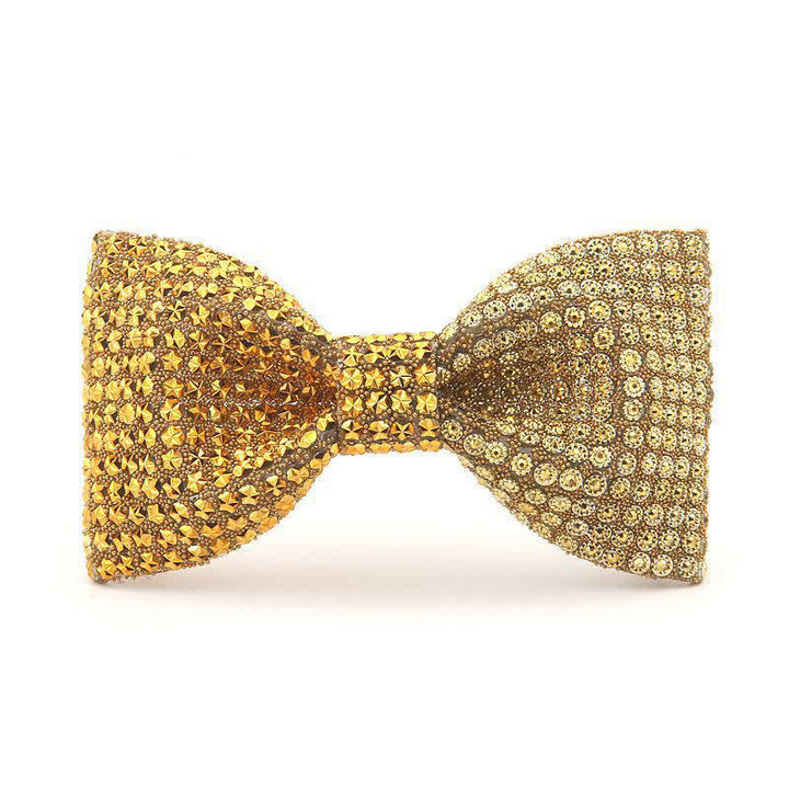 Pajarita de resina con bloques de diamantes de imitación de colores brillantes para hombre