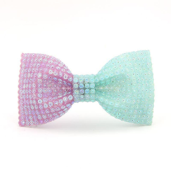 Pajarita de resina con bloques de diamantes de imitación de colores brillantes para hombre