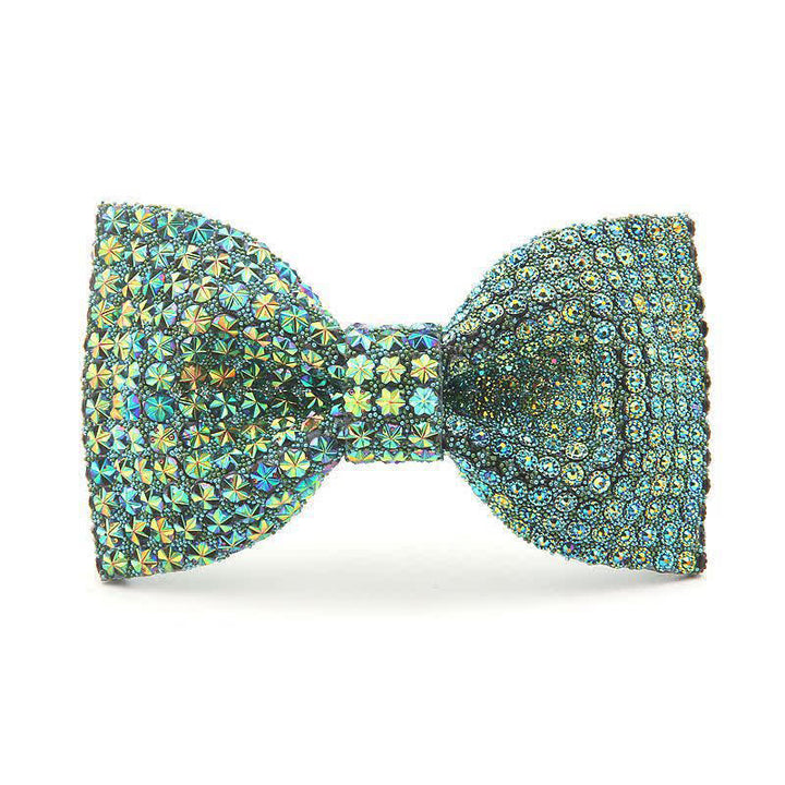 Pajarita de resina con bloques de diamantes de imitación de colores brillantes para hombre