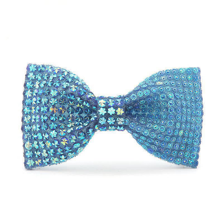 Pajarita de resina con bloques de diamantes de imitación de colores brillantes para hombre