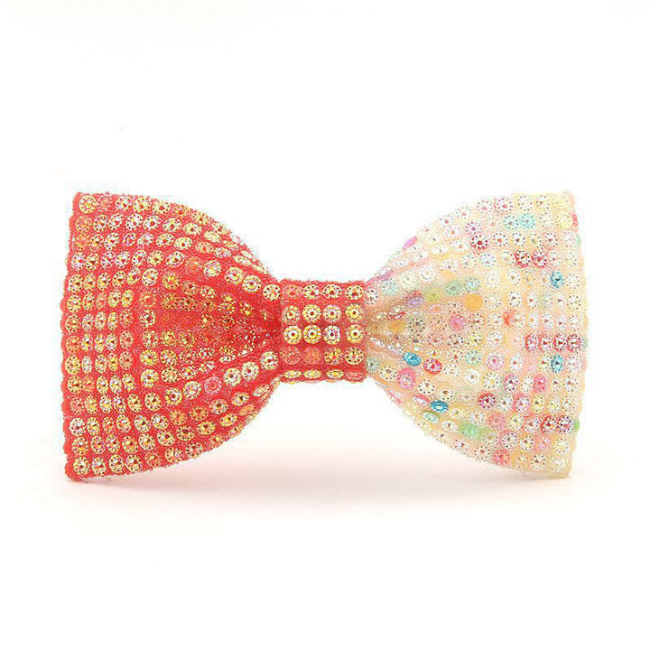 Pajarita de resina con bloques de diamantes de imitación de colores brillantes para hombre