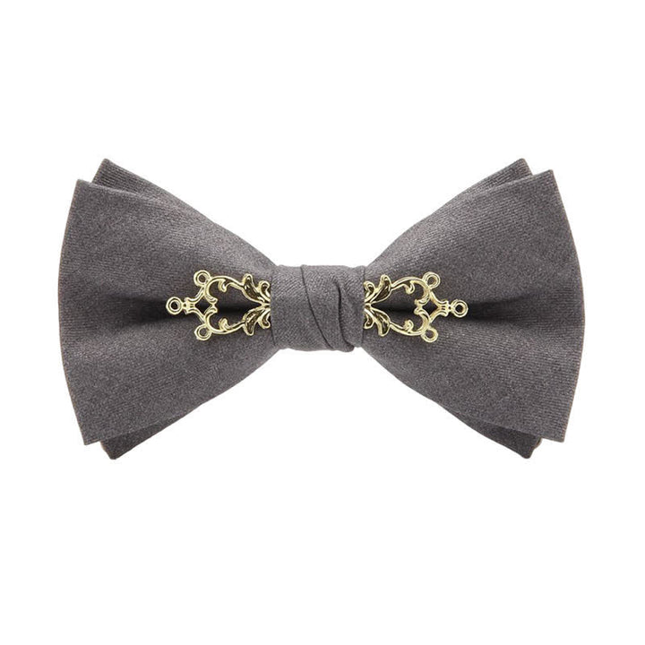Pajarita de boda para hombre con flores metalizadas para festivales