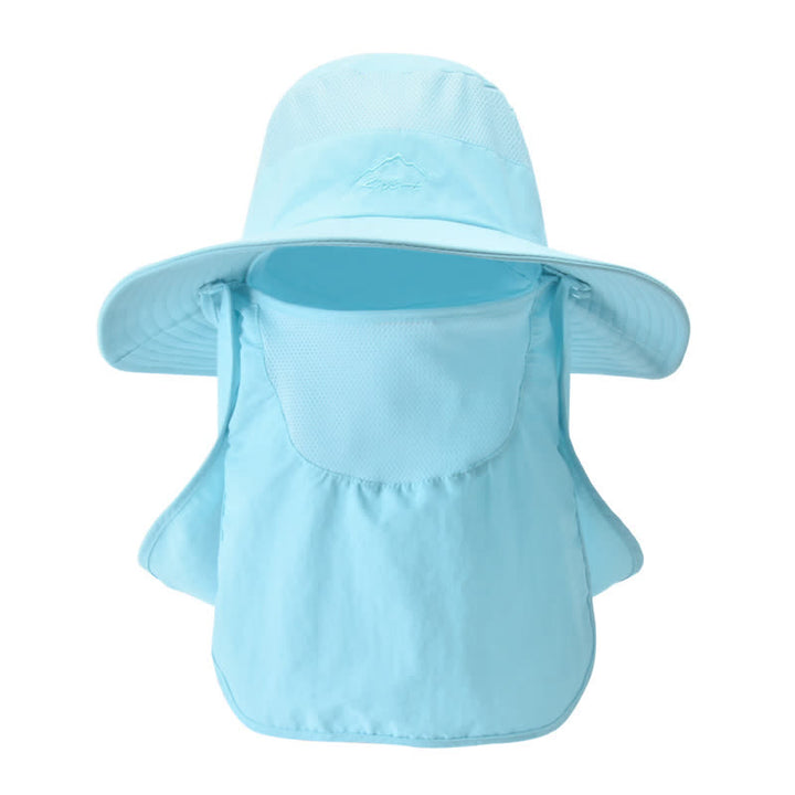 Sombrero de pescador para senderismo con mascarilla desmontable para hombre
