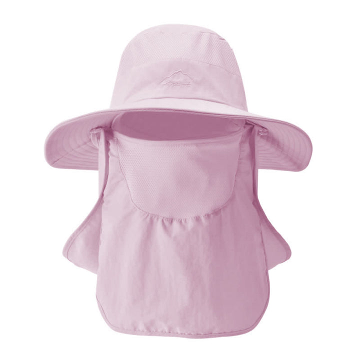 Sombrero de pescador para senderismo con mascarilla desmontable para hombre