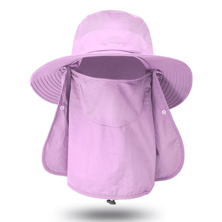 Sombrero de pescador para senderismo con mascarilla desmontable para hombre