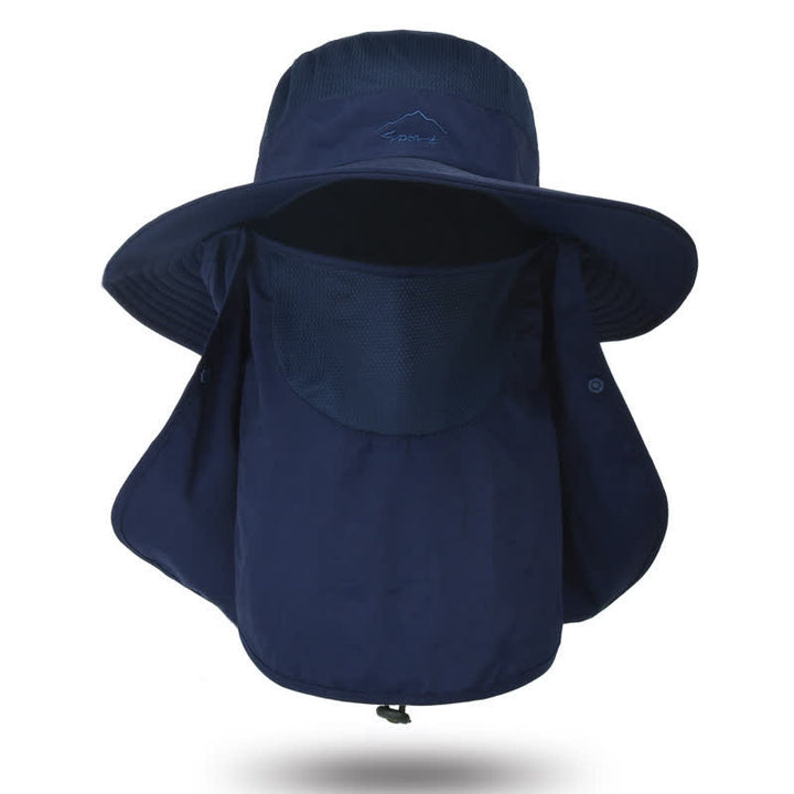 Sombrero de pescador para senderismo con mascarilla desmontable para hombre