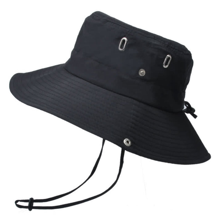 Sombrero de pescador de ala grande para montañismo con parasol para hombre