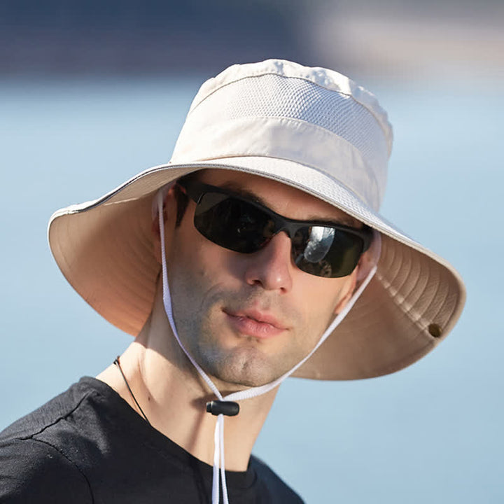 Sombrero de pescador para viajes de playa con protección solar de verano para hombre