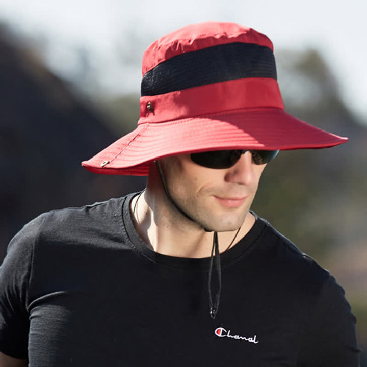Sombrero de pescador para viajes de playa con protección solar de verano para hombre