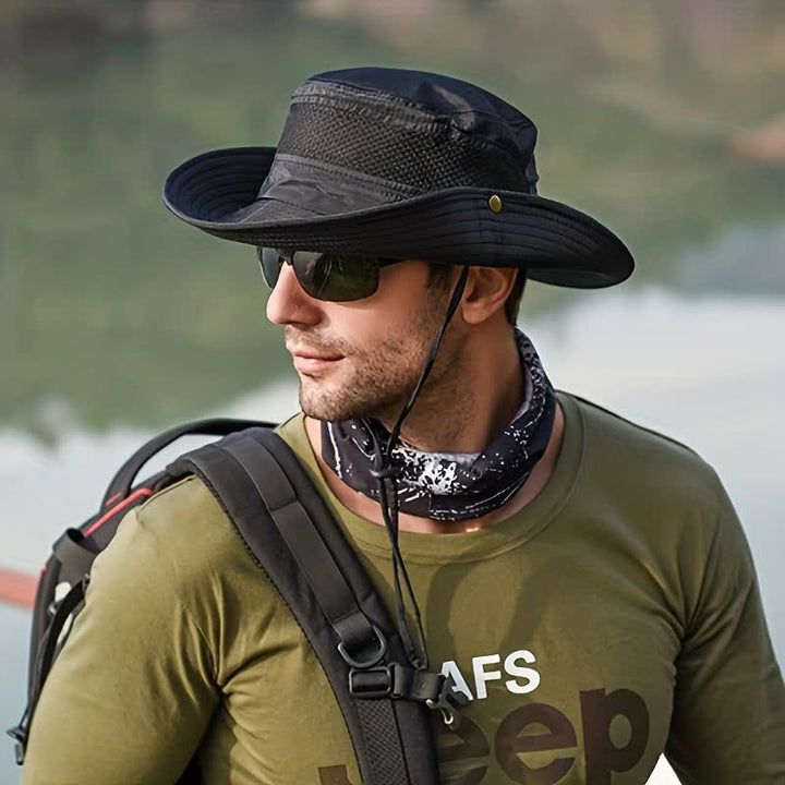 Sombrero de pescador para viajes de playa con protección solar de verano para hombre
