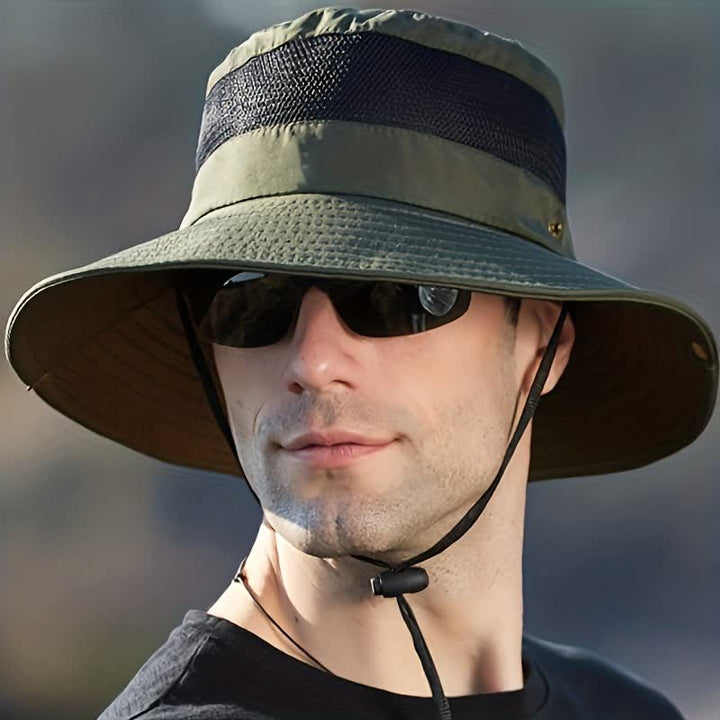 Sombrero de pescador para viajes de playa con protección solar de verano para hombre