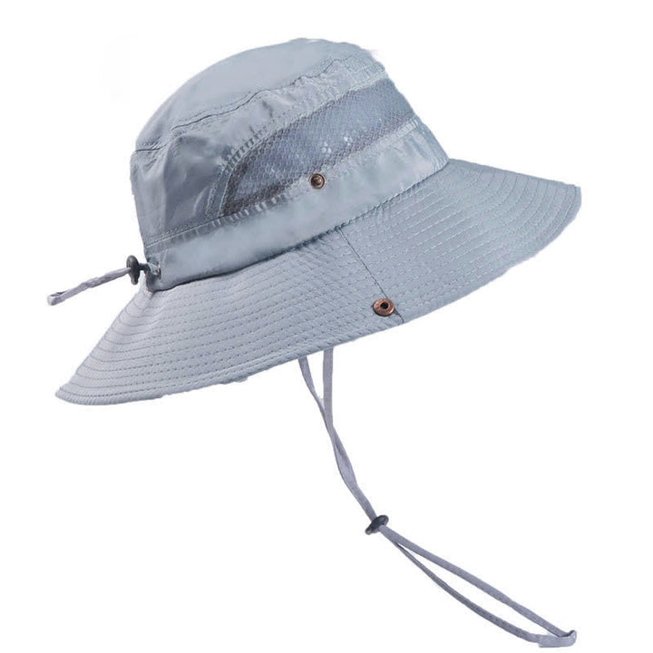 Sombrero de pescador de ala grande de malla transpirable para exteriores para hombre