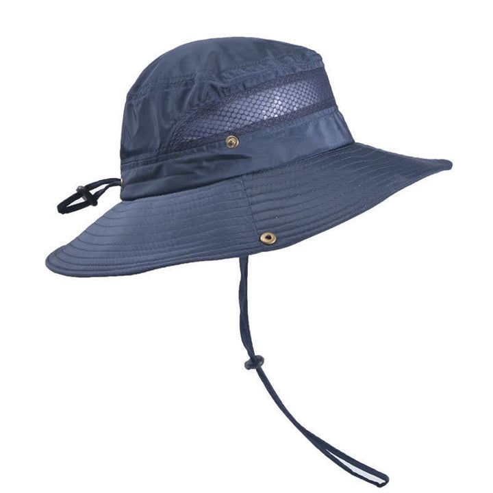 Sombrero de pescador de ala grande de malla transpirable para exteriores para hombre