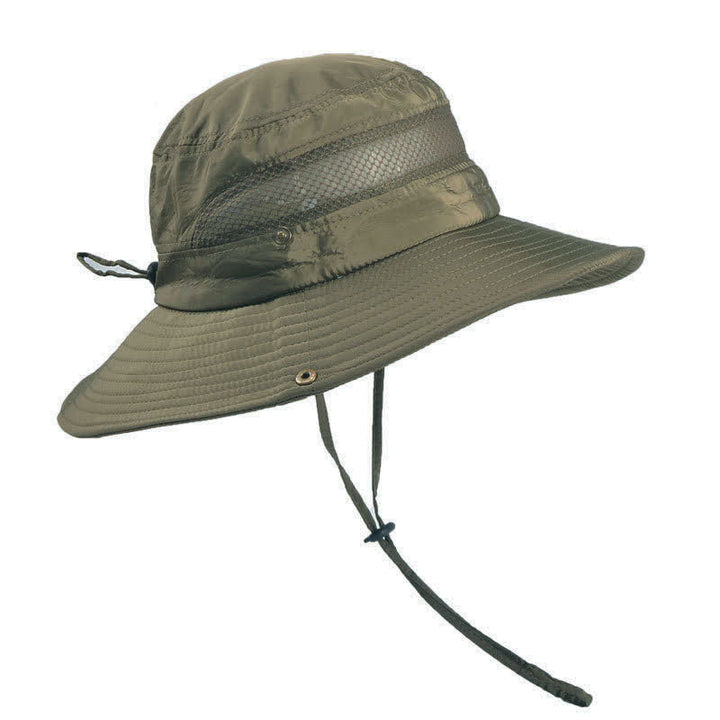 Sombrero de pescador de ala grande de malla transpirable para exteriores para hombre