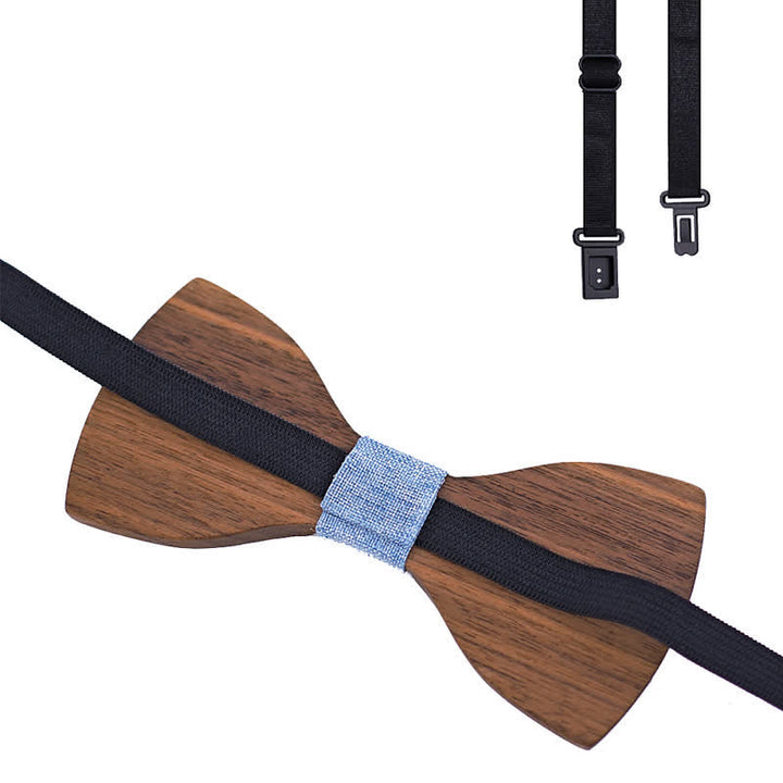 Juego de 3 pajaritas decorativas de madera natural para hombre