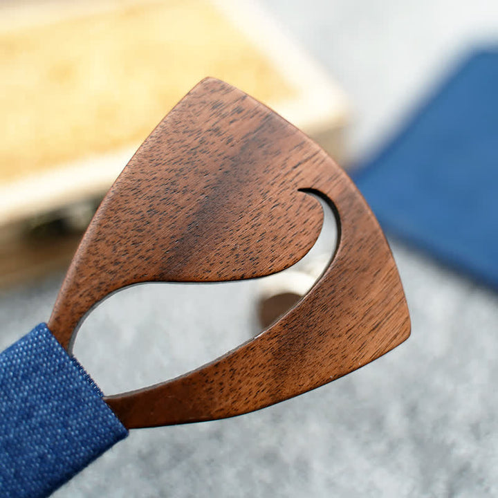 Juego de 3 pajaritas de madera con bigote hueco divertido para hombre - image 6
