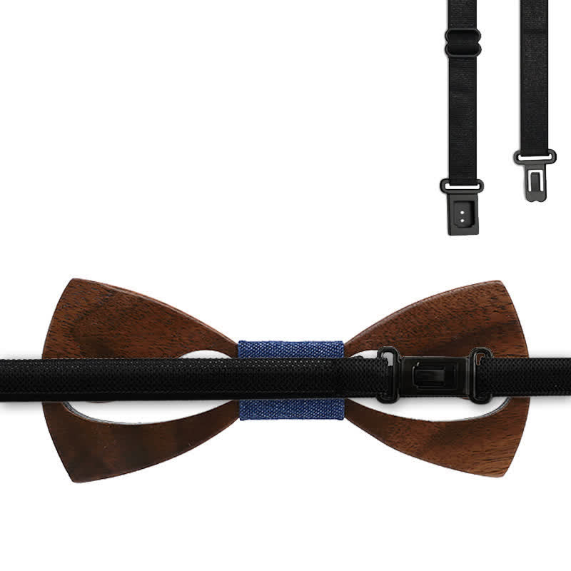 Juego de 3 pajaritas de madera con bigote hueco divertido para hombre - image 8