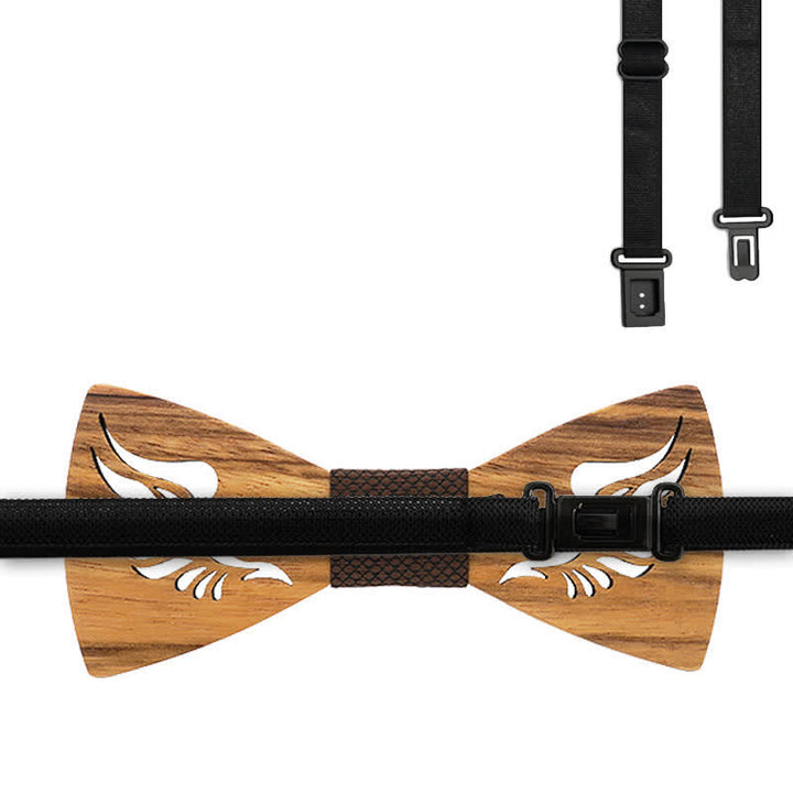 Juego de 3 pajaritas de madera con alas en ángulo hueco para hombre
