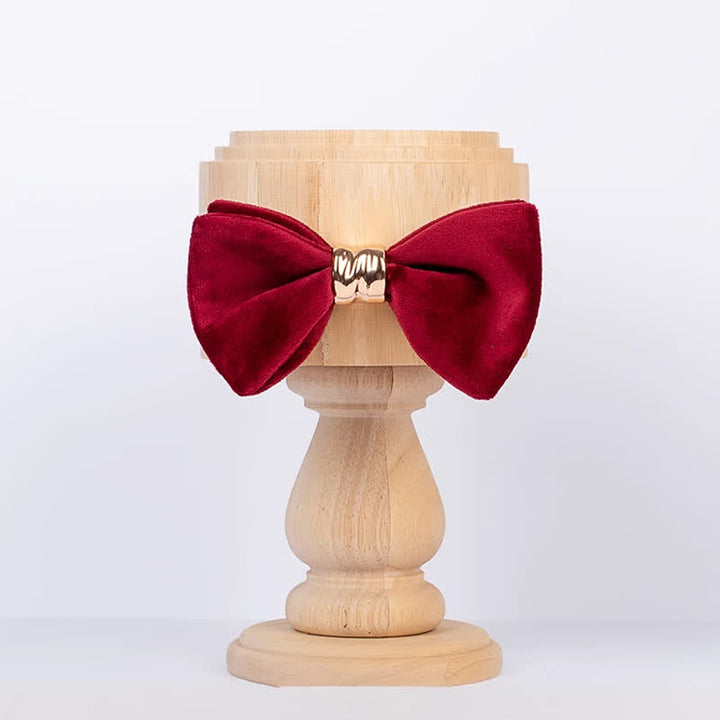 Pajarita estilo mariposa terciopelo de metal de color oro rosa para hombre