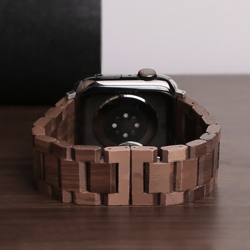 Correa de reloj de madera de nogal natural