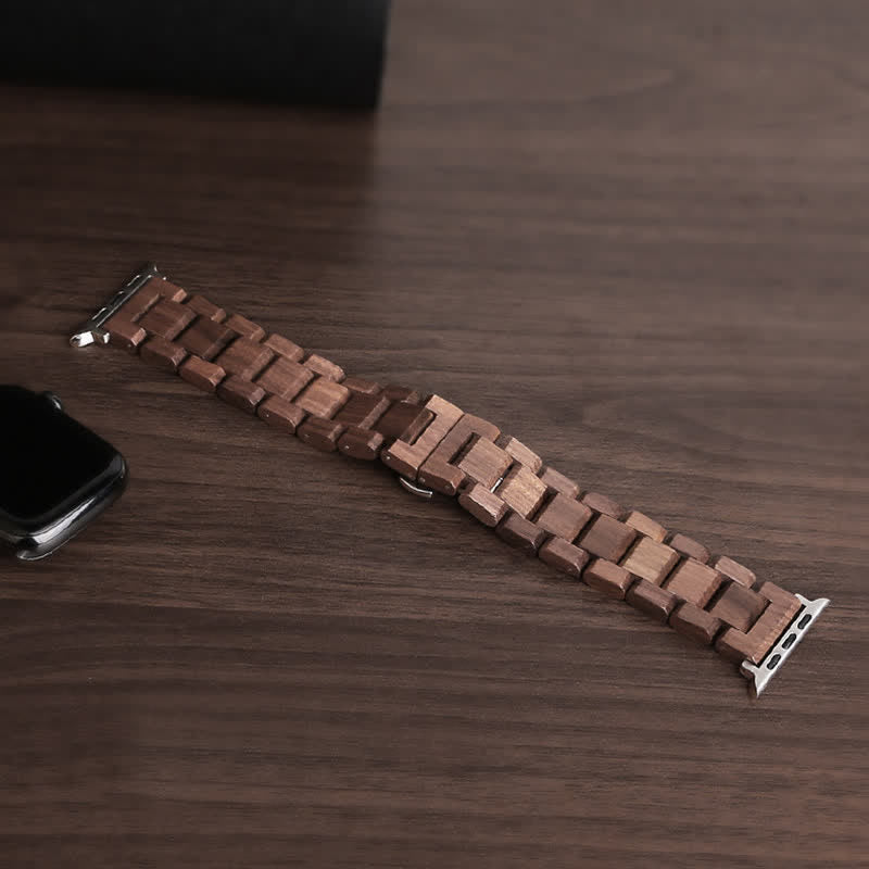 Correa de reloj de madera de nogal natural