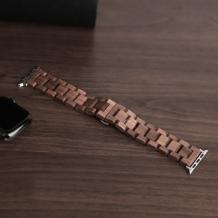 Correa de reloj de madera de nogal natural