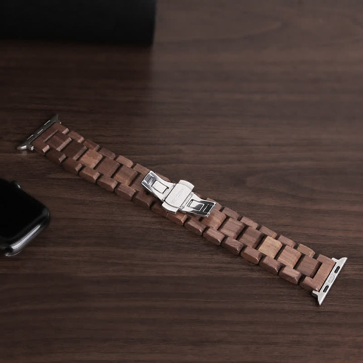 Correa de reloj de madera de nogal natural