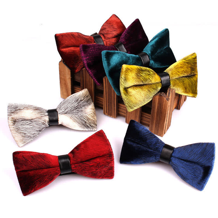 Pajarita de terciopelo elegante para banquetes de hombre