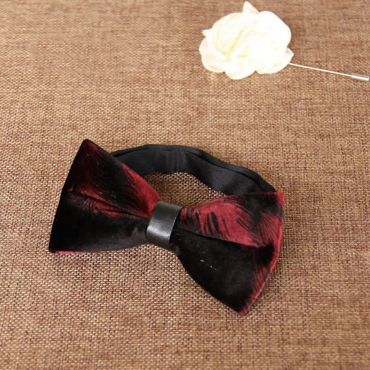 Pajarita de terciopelo elegante para banquetes de hombre